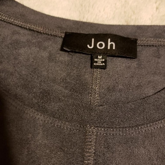 Joh Faux Suede Gray Shift Dress - Picture 4 of 4